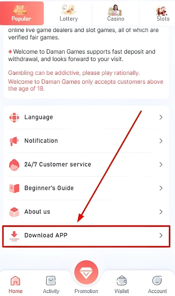 How to Download and Install the Daman Game App