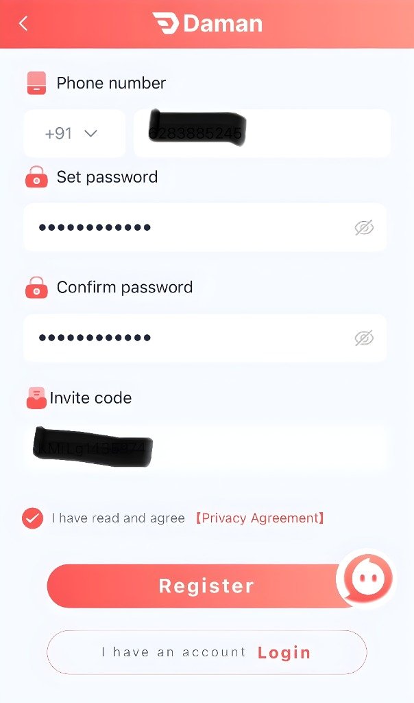 How to Register on Daman Game